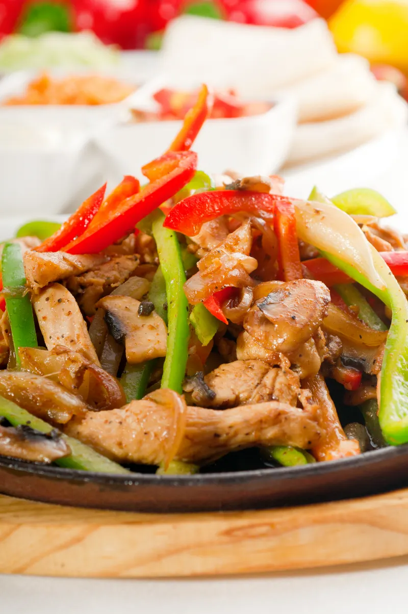 Fajitas with peppers